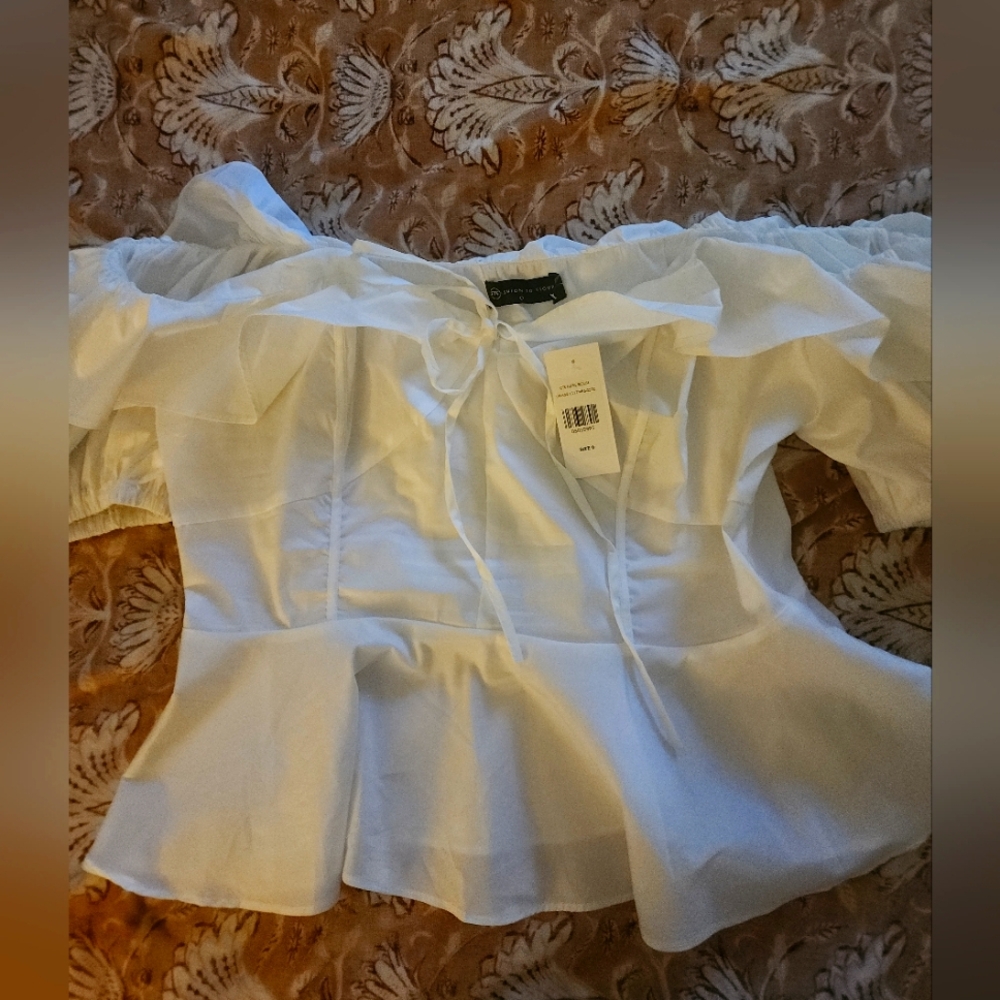 Fashion To Figure Off Shoulder Peplum Blouse